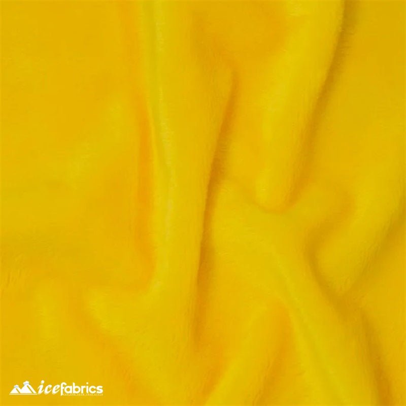 Yellow Ultra Soft 3mm Minky Fabric Faux FurICE FABRICSICE FABRICSBy The Yard (60 inches Wide)Yellow Ultra Soft 3mm Minky Fabric Faux Fur ICE FABRICS